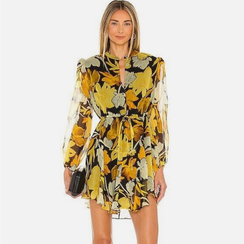 Milly Yellow and Black Dress